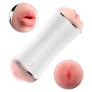 Подвійний мастурбатор Вагіна і ротик з вібростимуляцією BOSS Vibrating Masturbation Cup