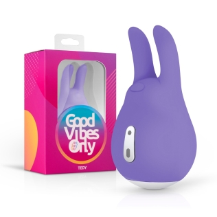 Вибратор для клитора с ушками Tedy Good Vibes Only  фиолетовый