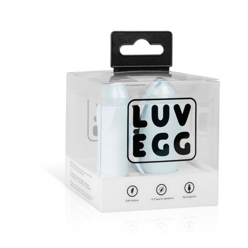 Віброяйце силіконове блакитного кольору Luv Egg - 3