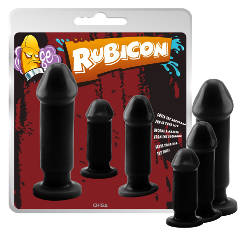 Набір анальних стимуляторів-пробок чорних Chisa Rubicon Anal Evil Dark Kit - 1
