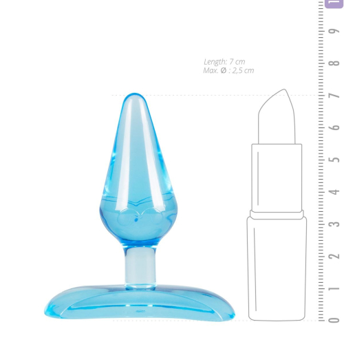 Анальний гелевий корок блакитного кольору EasyToys The Assifier - 4