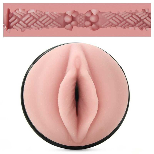 Мастурбатор в колбе вагина из киберкожи телесного цвета Fleshlight - 2
