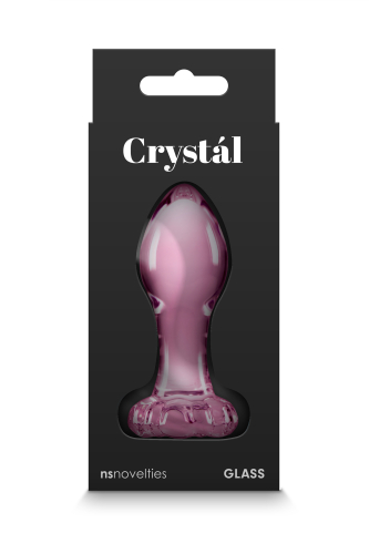Анальний скляний затор рожевого кольору NS Novelties Crystal Flower - 3