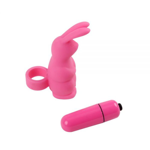 Вибратор для клитора на палец Sweeiie Rabbit розовый - 2