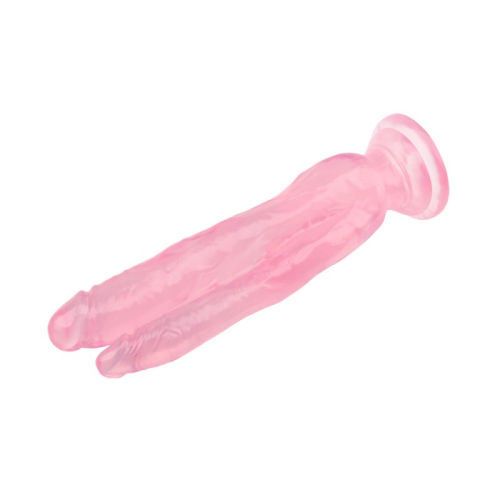 Подвійний фалоімітатор на присосці рожевого кольору Chisa Dildo - 3