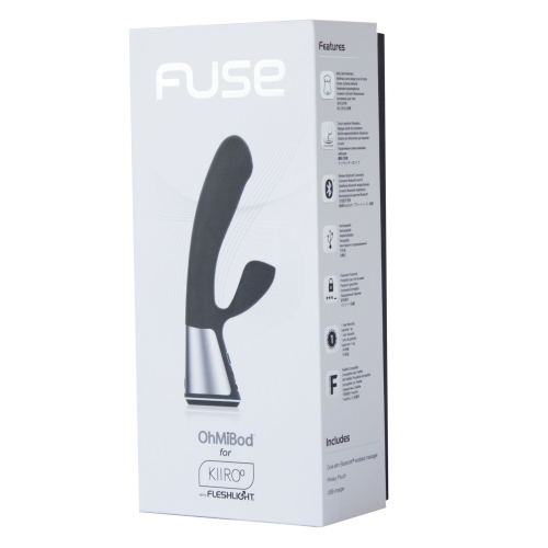 Вібратор із стимуляцією клітора чорний Ohmibod Fuse for Kiiroo - 2