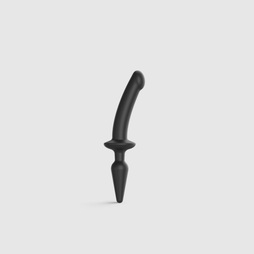 Анальная пробка с фаллоимитатором черного цвета размер S Strap On Me PLUG IN DILDO - 1