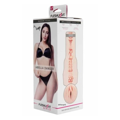 Мастурбатор в колбе вагина порноактрисы Abella Danger бежевого цвета Fleshlight - 8