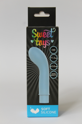 Вібратор силіконовий вагінальний для точки G синій SWEET TOYS - 5