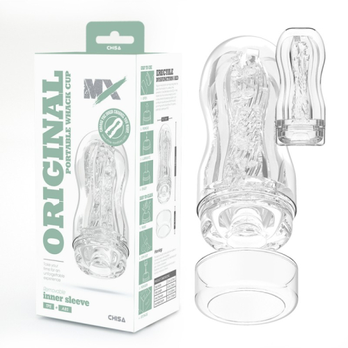 Мастурбатор у колбі для чоловіків прозорий Chisa MX Original Portable Whack Cup - 1