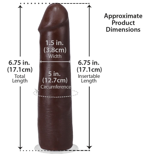 Фаллоимитатор реалистичный на присоске коричневый Doc Johnson The Realistic Cock ULTRASKYN - 7 Inch Chocolate - 5