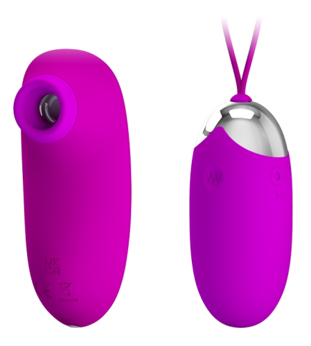 Виброяйцо с вакуумной стимуляцией и пультом ДУ фиолетовое Pretty Love ORTHUS Multifunctional 2 in 1 - 4