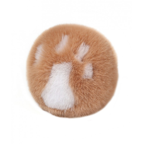 Анальная пробка с пушистым коричневым хвостом Kitten Paw Fluffy Plug with Tail Khaki - 2