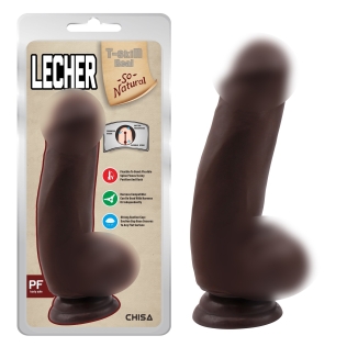 Фалос 18/4, 8 см на присоску реалістичний коричневий CHISA Lecher Brown