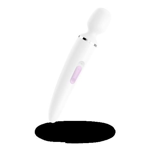 Вібромасажер для тіла і ерогенних зон Satisfyer Wand-er білий - 1