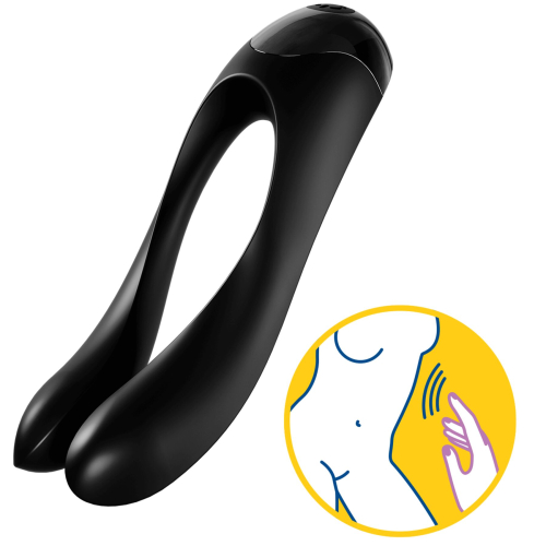 Вибратор на палец Satisfyer (Сатисфаер) черный Candy Cane - 5