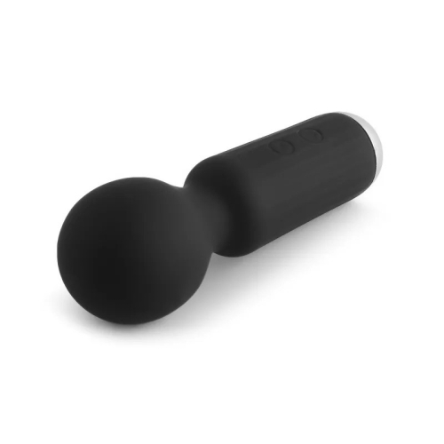 Мини вибратор для клитора Deluxe Extra Powerful Mini Wand Massager черного цвета - 3