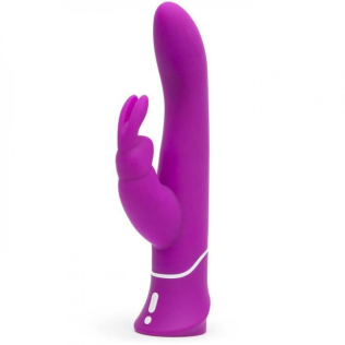 Вибратор для точки G и с отростком для клитора фиолетового цвета Fifty shades of grey Happy Rabbit Curve
