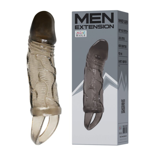 Насадка для потовщення члена і підтримки ерекції чорна &amp;quot;Men extension&amp;quot; - 1