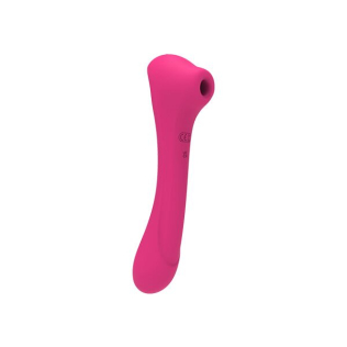 Вибратор и вакуумный клиторальный стимулятор 2 в 1 розовый Alive New Midnight Quiver Magenta