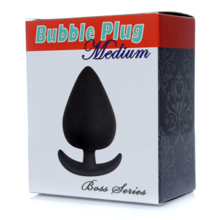 Анальний корок чорного кольору Boss of toys Boss Series Bubble Plug Black розмір Medium