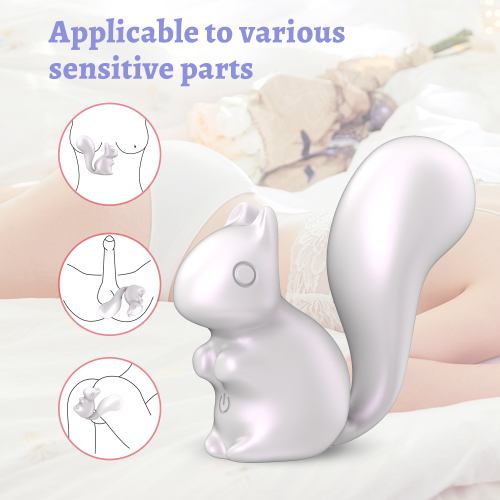 Мини-вибратор клиторальный в форме белочки белый Every Night Toys Debbie 10 режимов вибрации - 5