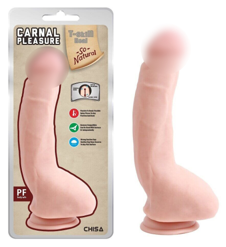 Фалоімітатор на присоску реалістичний бежевий CHISA Carnal Pleasure Latin - 1