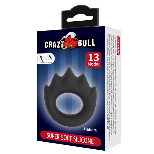 Эрекционное кольцо на член черного цвета Lybaile Crazy Bull №13 Habert - 7