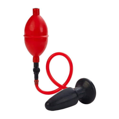 Анальная пробка с насосом-грушей черно-красная Expandable Butt Plug California Exotic - 3