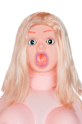 Надувна лялька із трьома реалістичними отворами тілесного кольору Candy Dolls Pretty Blonde - 4