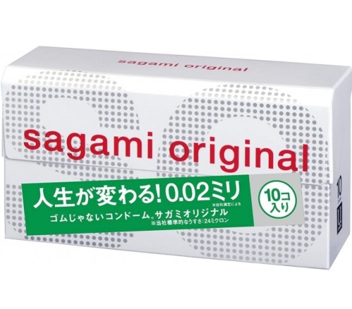Полиуретановый презерватив Sagami Оriginal тонкие 0,02 (Сагами Оригинал) 10 шт - 1