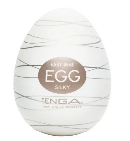 Мастурбатор яйце без вібрації білого кольору Tenga Egg Silky - 2