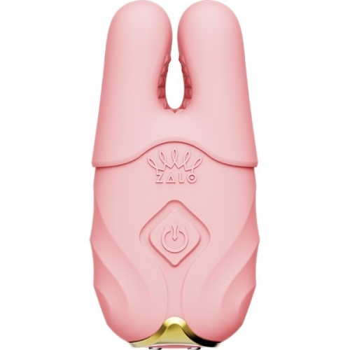 Бездротові віброзатискачі для сосків ZALO Nave Vibrating Nipple Clamps рожеві - 2