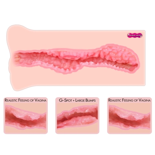 Мастурбатор двухслойный вагина телесного цвета Kokos Nara Double Layer - 5