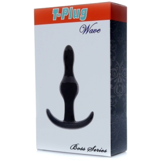 Анальний корок чорного кольору Boss of toys Boss Series T Plug Wave Black