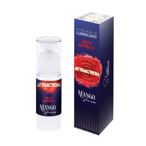 Съедобная смазка на водной основе со вкусом манго MAI ATTRACTION HEAT 50 мл - 2