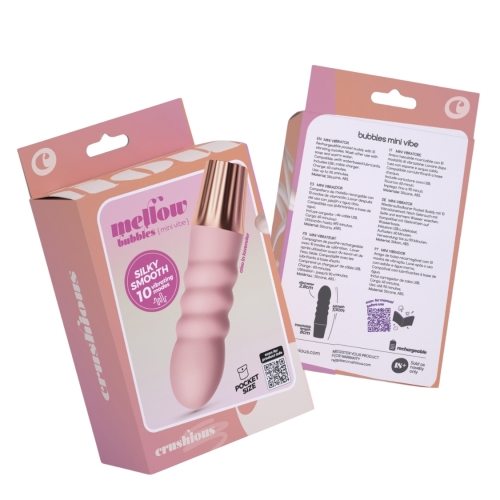 Міні-вібратор кліторальний рожевий Crushious Mellow Bubbles - 11