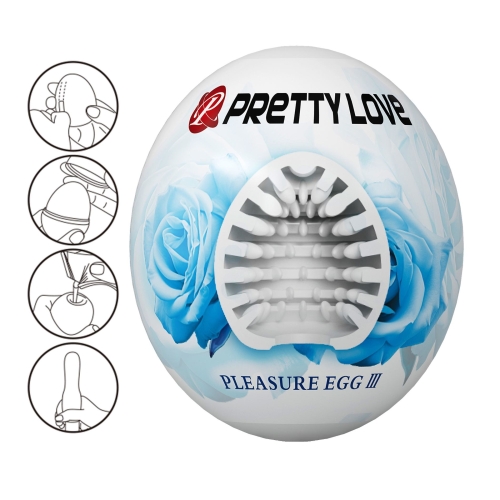 Мастурбатор яйце білого кольору Lybaile Pretty Love Pleasure Egg II - 9