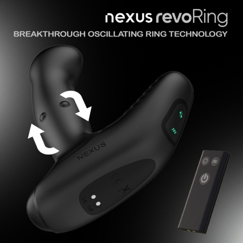 Вибромассажер простаты с пультом управления черного цвета Nexus Revo Ring - 6
