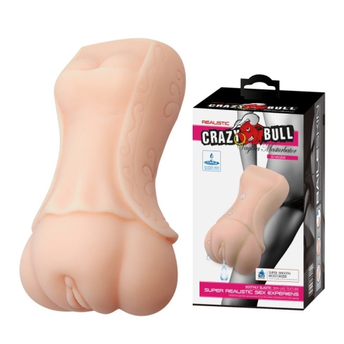 Мастурбатор для чоловіків вагіна тілесного кольору Crazy Bull 3D Vagina - 2