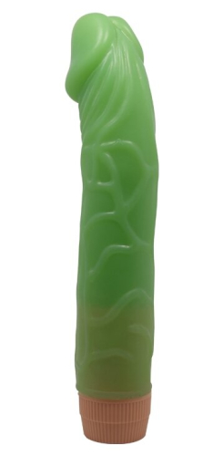 Вібратор реалістичний зелений BARBARA 8.8 Bill MULTI-SPEED VIBRATOR - 3