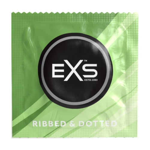 Стимулирующие презервативы Ребристые и точечные латексные EXS Ribbed &amp;amp; Dotted 3 штуки - 2