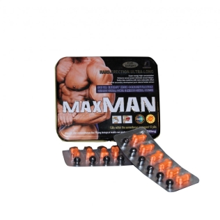 Таблетки с пролонгирующим эффектом для продолжения полового акта Loveshop Maxman 12 таблеток и 12 витаминов