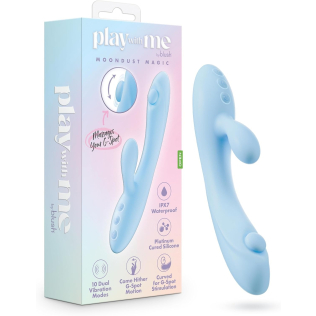 Вибратор кролик для точки G и клитора голубой Blush Play with Me 