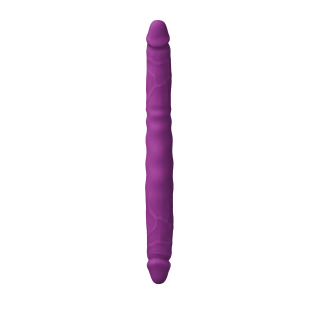 Двосторонній фалоімітатор реалістичний фіолетового кольору NS Novelties Colours double pleasures