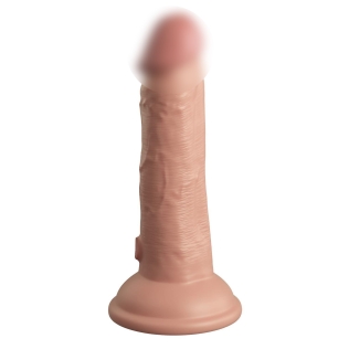 Реалистичный силиконовый фаллоимитатор на присоске бежевый Pipedream King Cock Elite