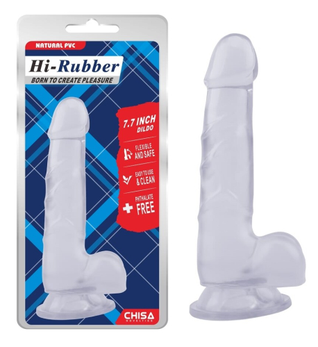 Фалоімітатор на присоску реалістичний прозорий CHISA 7.7 Inch Dildo Clear - 1