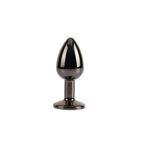 Анальная пробка черного цвета с радужным кристаллом Chisa Tungsten Gem Butt Plug размер Small - 2