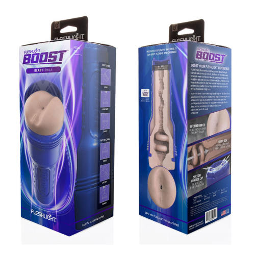 Мастурбатор у вигляді попки тілесного кольору Fleshlight Boost Blast Female Light Medium Flesh - 4
