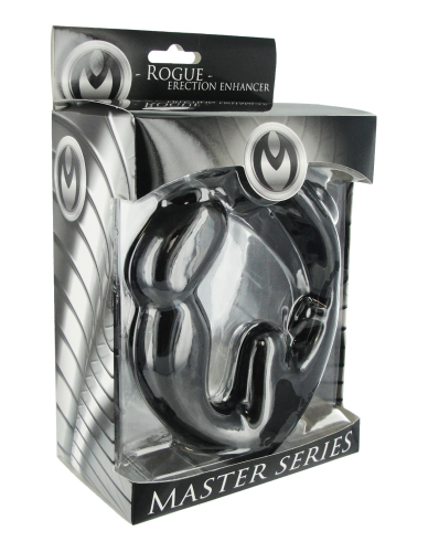Массажер простаты с эрекционным кольцом черный Master Series Rogue Erection Enhancer - 4